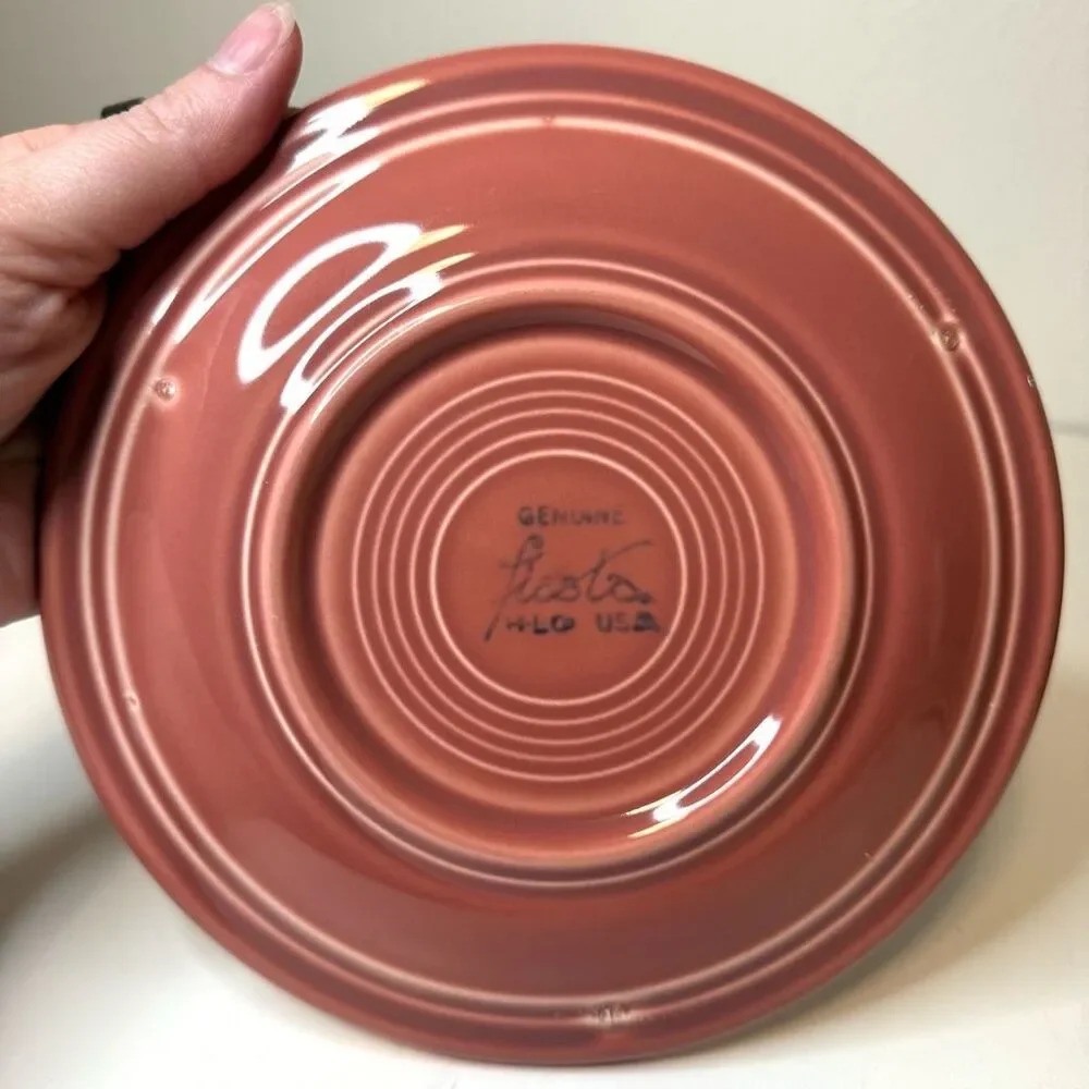 Vintage‎ Fiesta Homer Laughlin Rose Salad Plate 7”